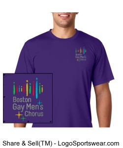 BGMC Logo Purple Hanes 4 oz. Cool Dri T-Shirt Design Zoom